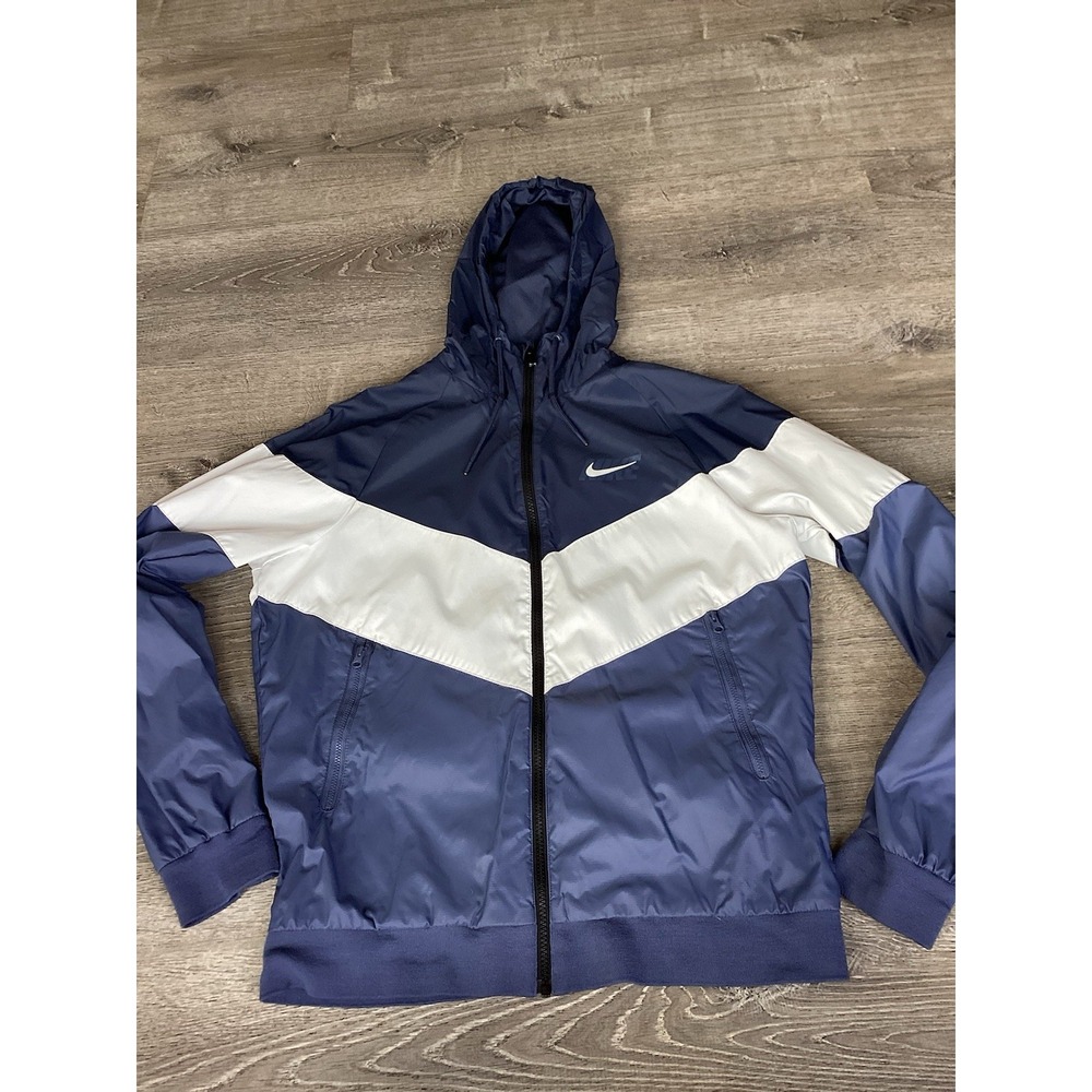 Nike Mens Size M Medium Hooded Jacket Mesh Logo Windbreaker Activewear Vintage